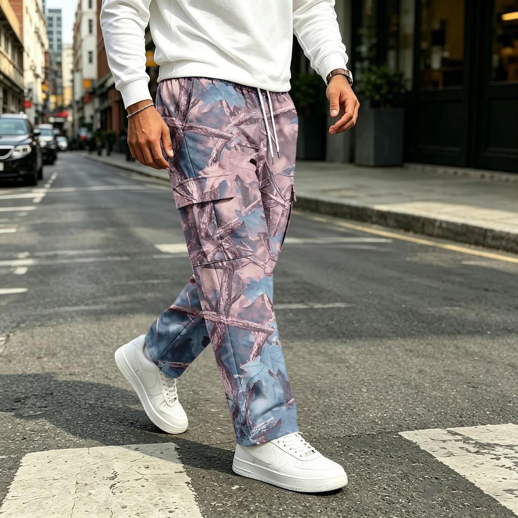 Men's Casual Straight Leg Drawstring Sweatpants for Everyday Wear and Commuting