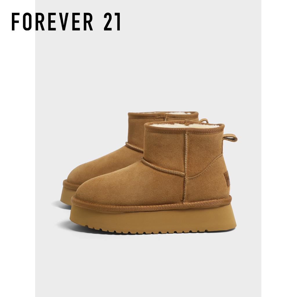 Platform cotton shoes Snow boots Women's new winter wormwood medium tube beef down thickened short boots Warm bread shoes
