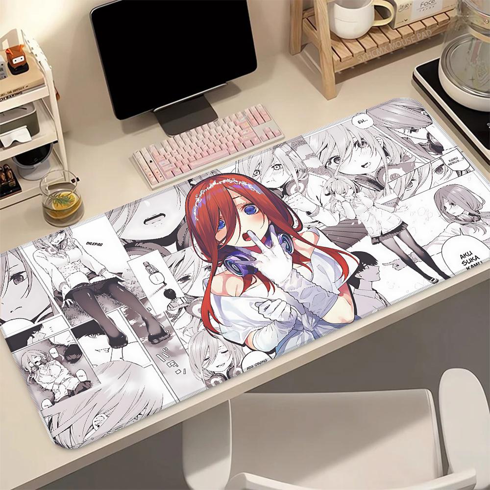 The Quintessential Quintuplets Anime Mouse Pad Gaming Desk Mat NonSlip Rubber Lock Edge Keyboard Pad Laptop Gamer Accessories
