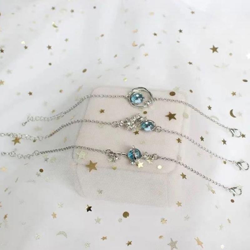 Brățară coreeană Blue Planet pentru studenți, trei studenți, prieteni, cupluri, Meteor Star, brățară artizanală, bijuterii, cadouri de prietenie