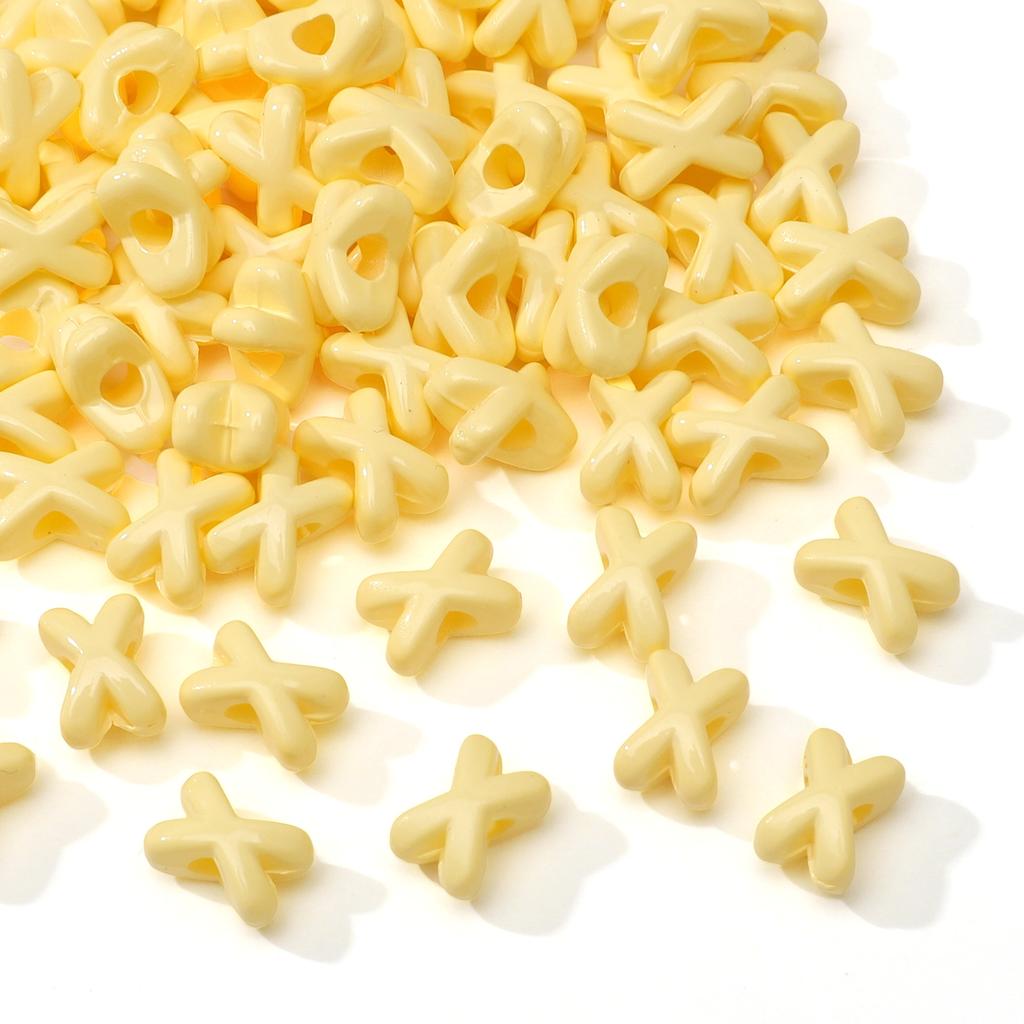 Fork Shaped Spacer Beads Enamel Painted Acrylic Charms for DIY Jewelry 5 or 20 Pcs Option