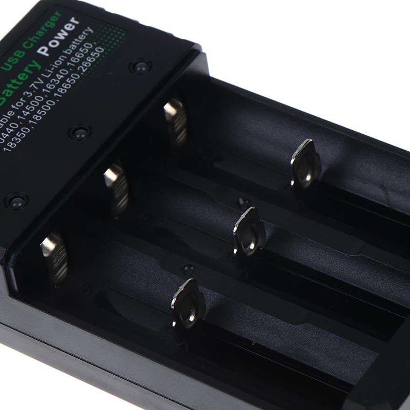 3 Slots 18650 Li-Ion Battery Charger Usb Charger Adapter Rechargeable Li-Ion Battery Charger For 18650 Battery