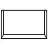 VidaXL Table console Blanc 120x35x75 cm Verre trempé
