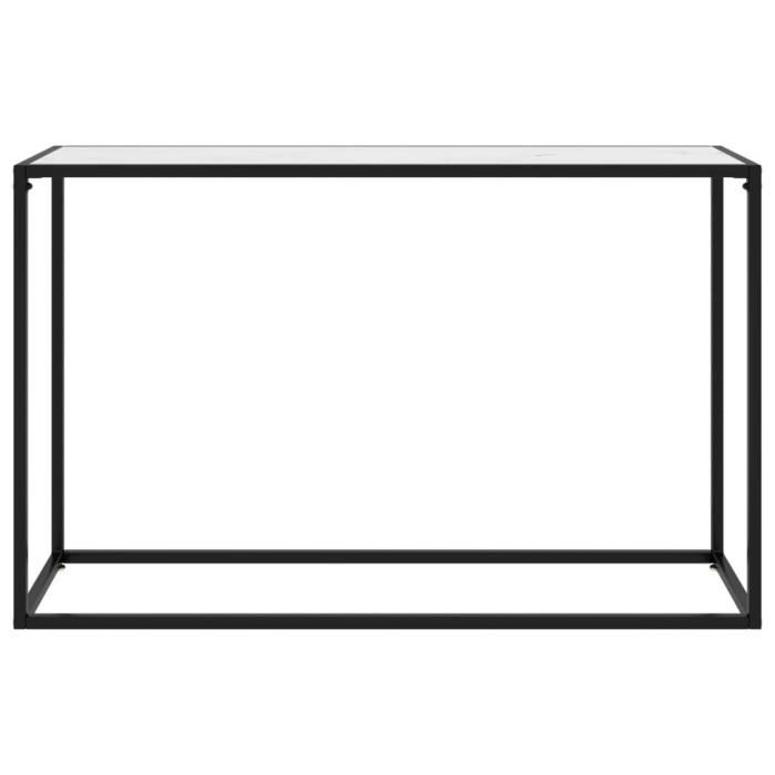 VidaXL Table console Blanc 120x35x75 cm Verre trempé