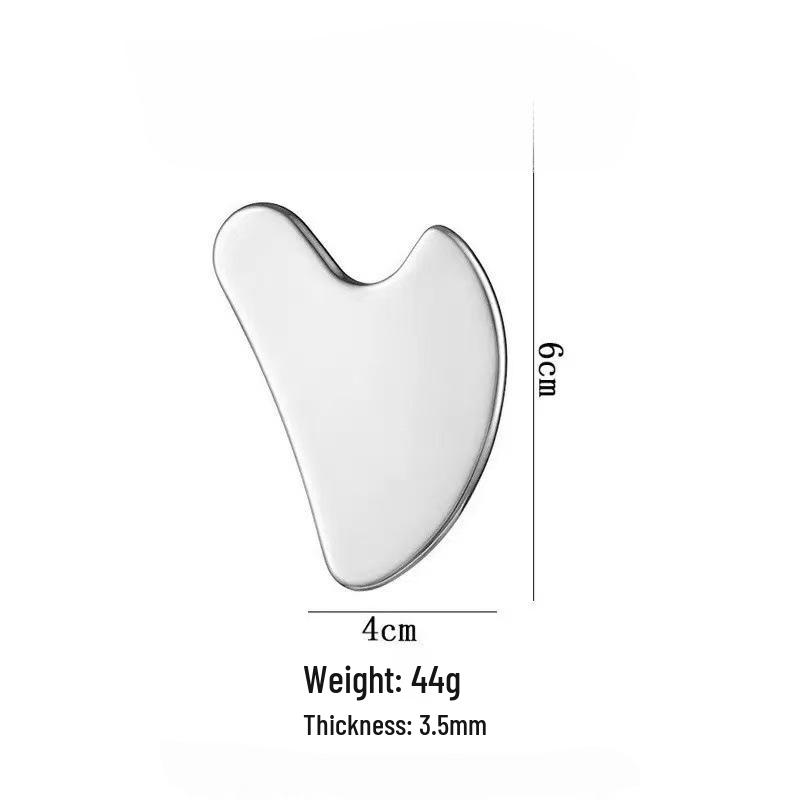 Heart-Shaped Stainless Steel Gua Sha Board for Facial Firming and Lifting Massage – Large Size, Multifunctional Fascia Tool.