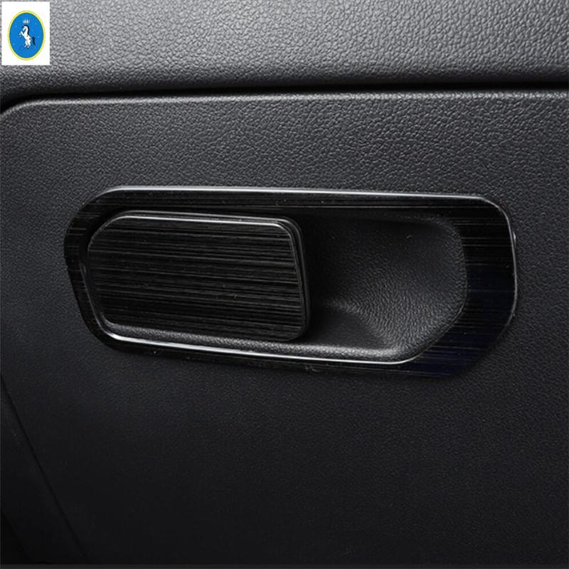 Black Brushed Car Air AC Outlet / Glove Storage Box / Lights Control Panel Accessories Cover Trim For Haval F7 F7X 2018 -