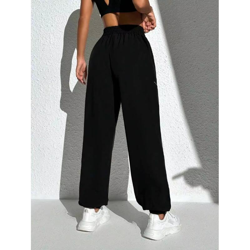 Pantaloni Sportivi da Yoga a Vita Alta Larghi Casual a Righe Dimagranti Fitness con Polsini Pantaloni da Tempo Libero da Donna