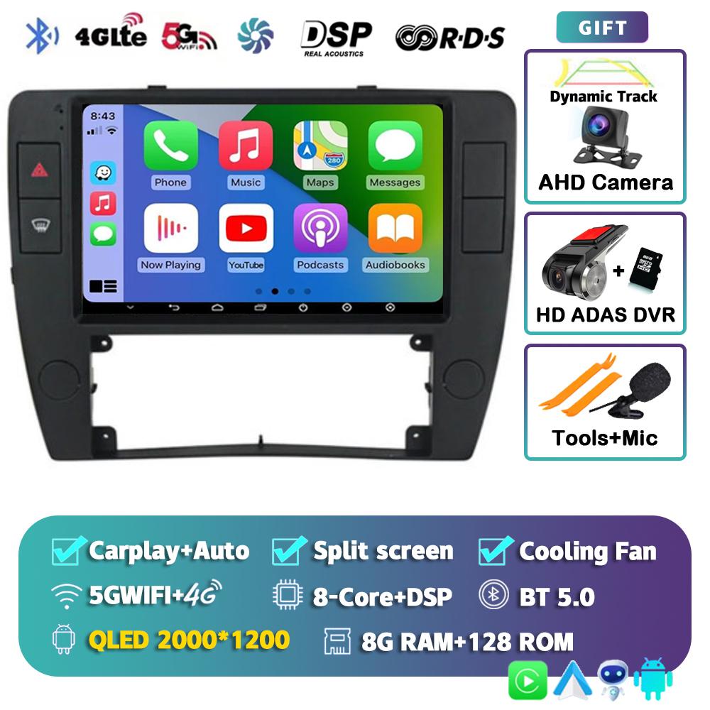 Android 14 Carplay Auto Car Radio For Volkswagen Passat B5 2000-2005 Multimedia Video Player GPS Stereo DSP Carplay No 2din DVD