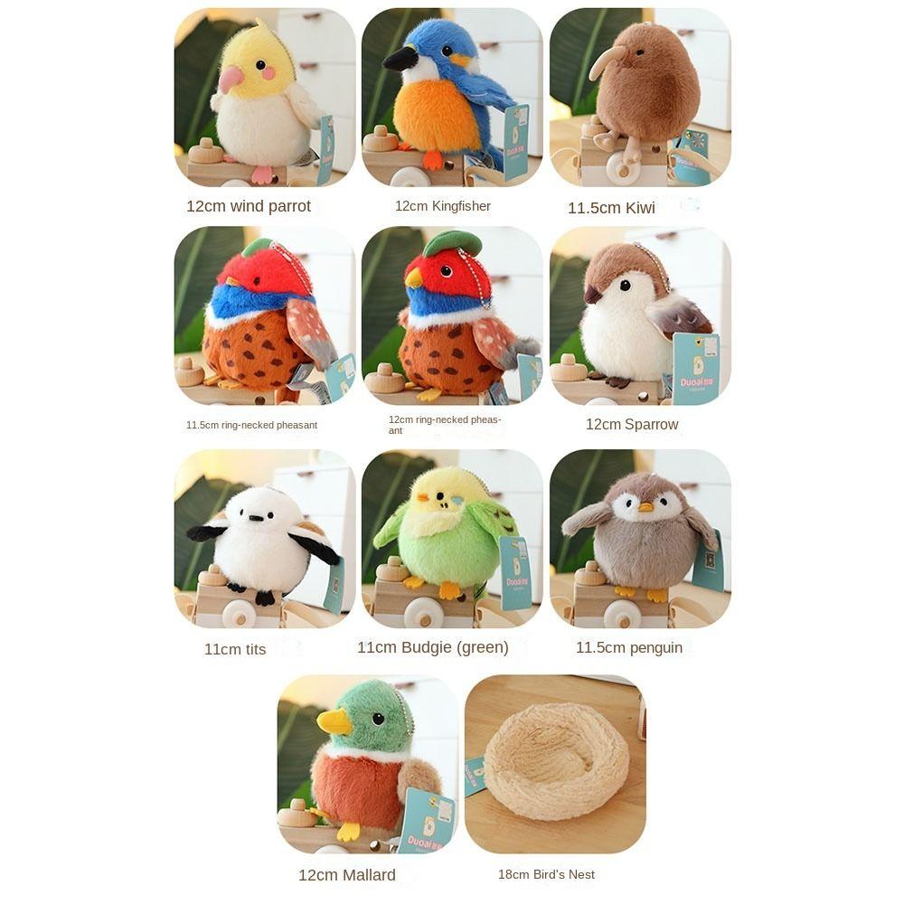 Soft Bird Plush Toy Cute Stuffed Animal Children Girls Gift Bird Pendant