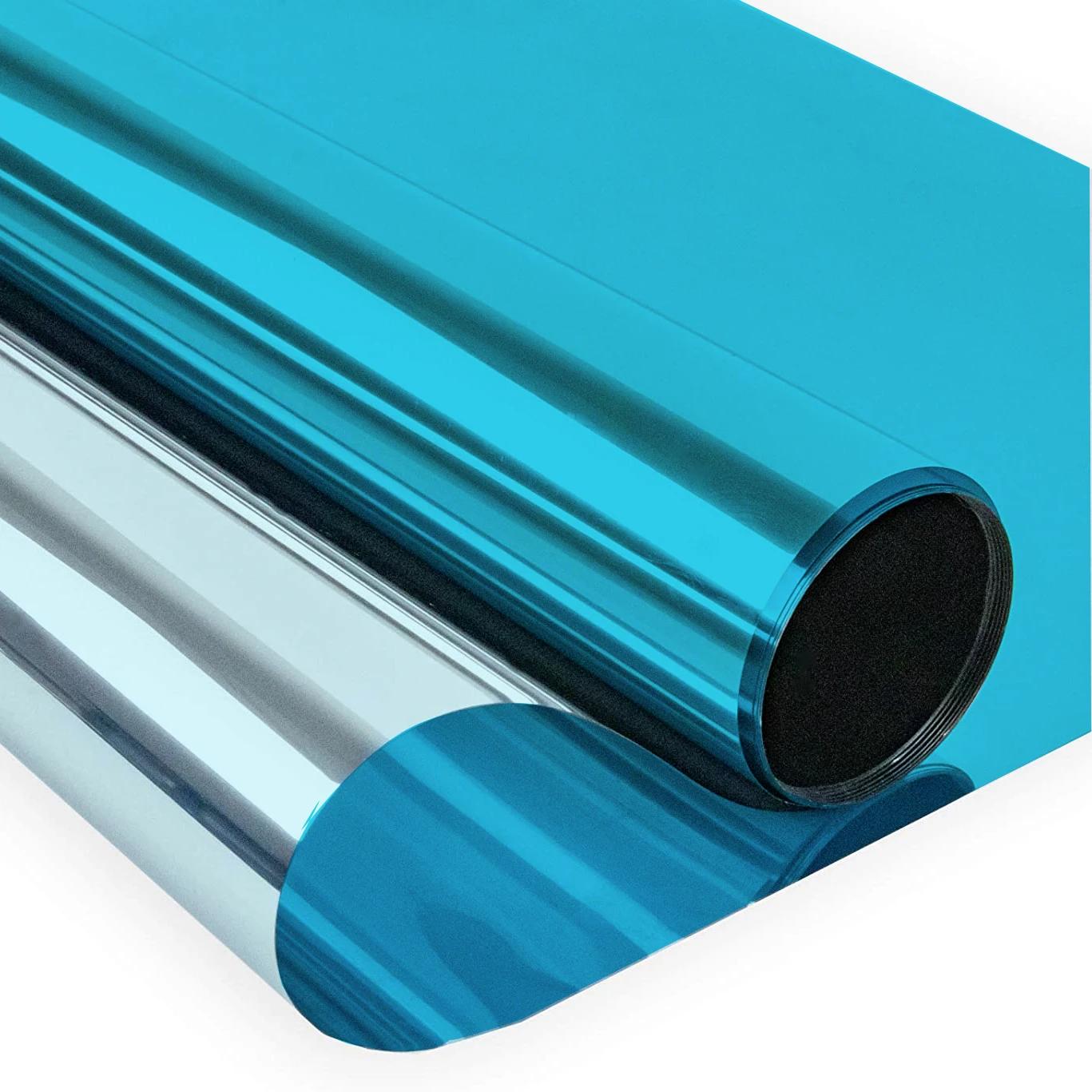 

Одностороннє дзеркало, скло, віконна плівка, срібляста світловідбиваюча відтінка для вікон, самоклеюча сонцезахисна наклейка, анти-УФ-контроль тепла 50x200 cm