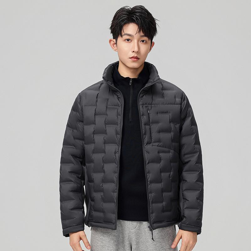 Autumn and winter new stand-up collar light down jacket couple with the same white duck down casual fashion warm light jacket