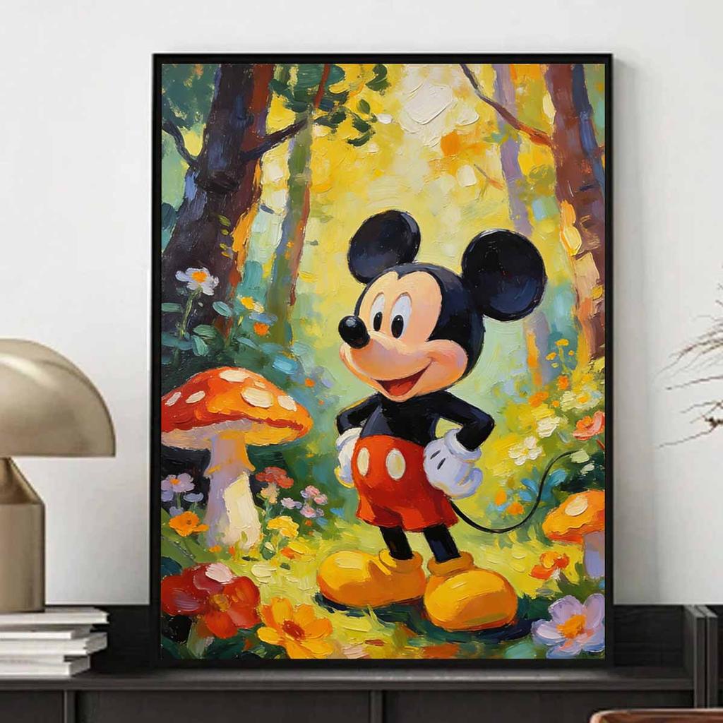 Disney Mickey Forest Mushroom Diamond Painting Art Kit – DIY Mosaic Home Decor Gift