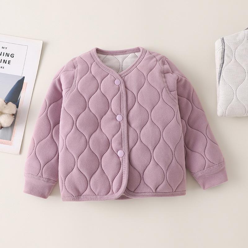 Dziecięca Pikowana Kurtka Bawełniano-Jedwabno-Wełniana - Ciepła Niezbędna do Mundurku Szkolnego na Jesień i Zimę