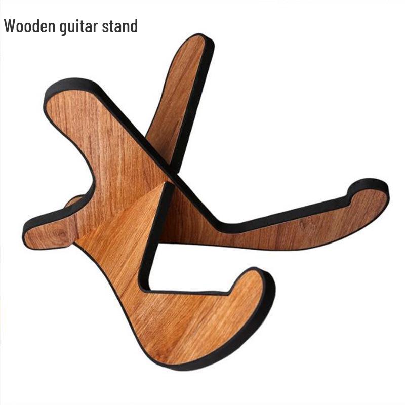 Wooden Stand for Guitar & Ukulele - Fits Folk, Classical, and Electric Guitars