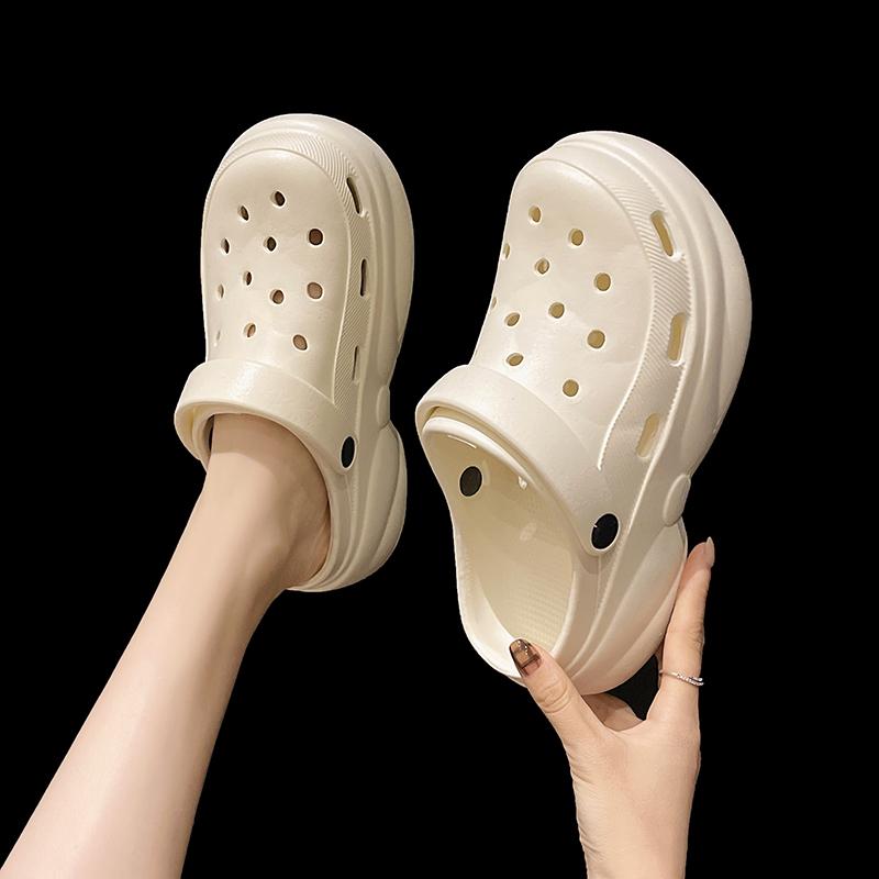 Fashion Chunky Platform Clogs Shoes for Women Thick Bottom Non Slip Beach Sandals Woman Summer 2025 Fashion Wedges EVA Sandals Slippers