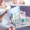 Durable and reliable diaper storage foldable storage baby storage diaper baby small items gray baby baby car travel storage bag case, box, bag,
