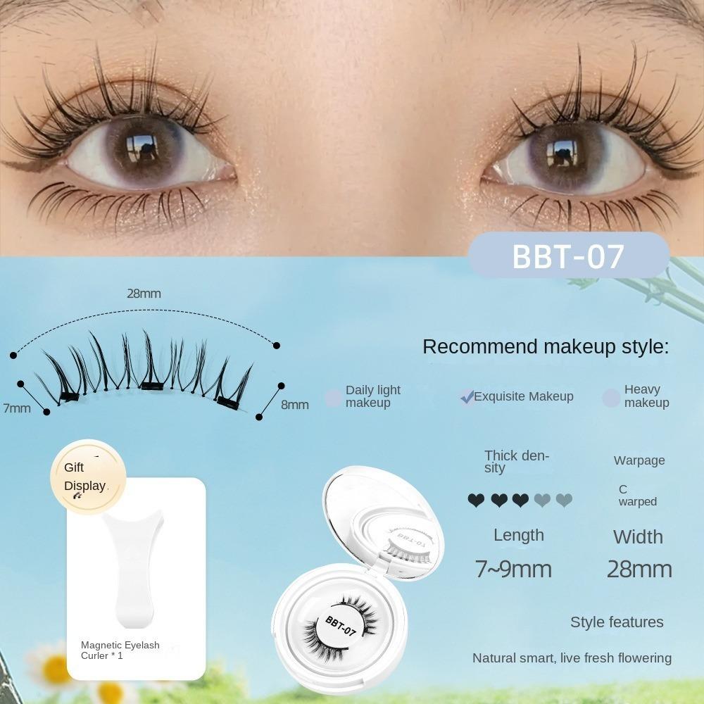 

Многоразовые накладные ресницы без клея с зеркалом, двойные магнитные ресницы, магнитные накладные ресницы, для девушек BBT-07