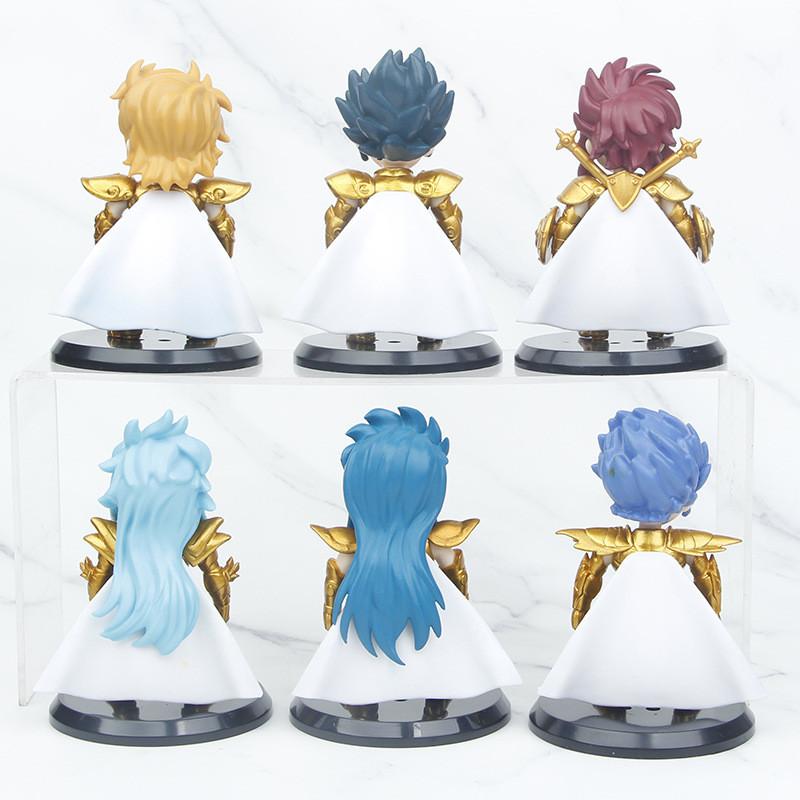 Golden Saint Seiya Pvc Figure Anime Collectible Model Cake Topper Blind Box Toy