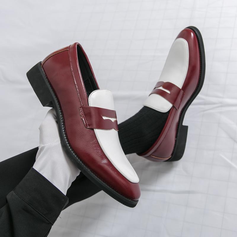 Fashion Classic Men Fashionable Loafers American One-foot Busines Office Brand Leather Shoes Gentleman Social Shoes Size 38-46 Men Shoes