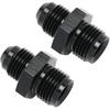 6AN Male to 5/8-18 Inverted Flare Adapter Fitting Connector Aluminum Black, Pack of 2