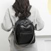 Leather Backpack Women's Zipper Bag Small Backpack
