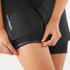 Salomon Sense Aero 2 In 1 Letter Print Zipper Fly Straight Fit Casual Shorts Women shorts Black LC2037600