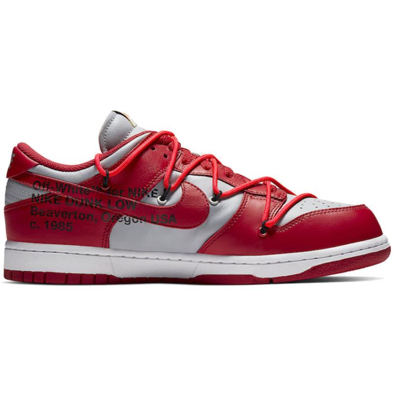 Nike Dunk Low Off White University Red Skate Shoes Sneakers CT0856-600
