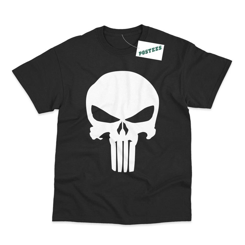 Skull Logo Inspired By Punisher Printed TShirt S