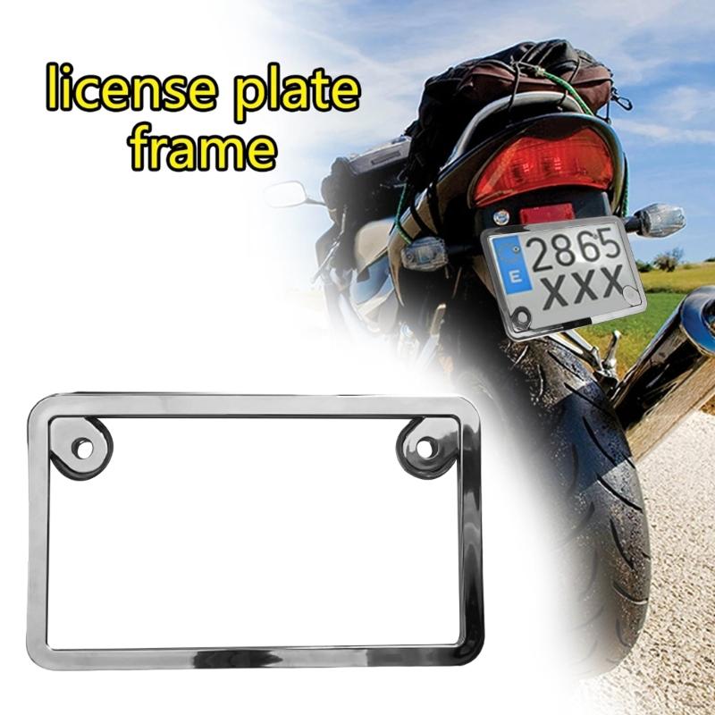 Plastic License Plate Frame Motorcycle License Plate Holder for Front & Rear 2 Hole License Plate Covers