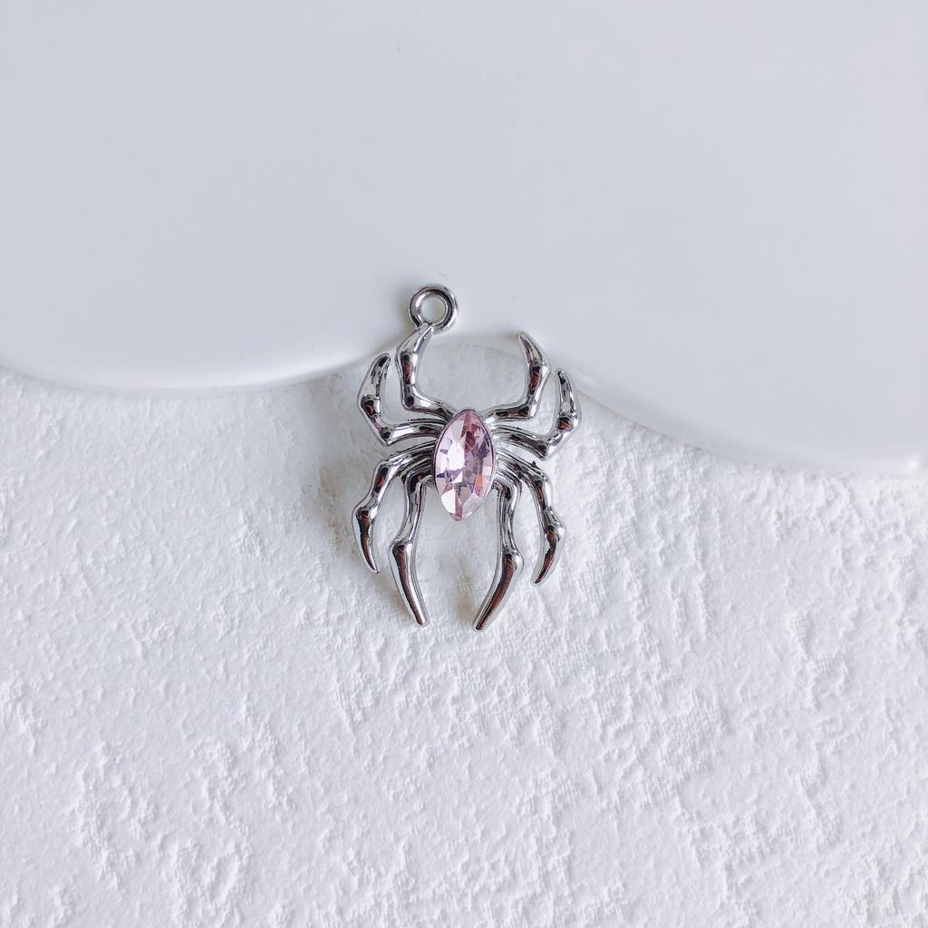2pcs Alloy Pendants Spider Shape Colorful Unique Style Single Hole Pendants for Jewelry Making DIY Handmade Supplies Accessories