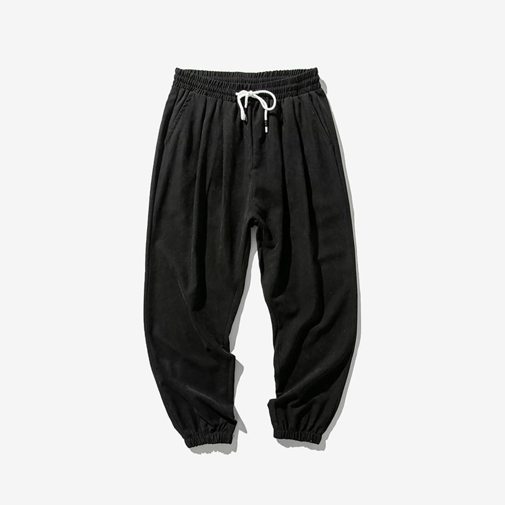 Men's Sports Leisure Loose Big Size Relax Tighten The Waist Trousers