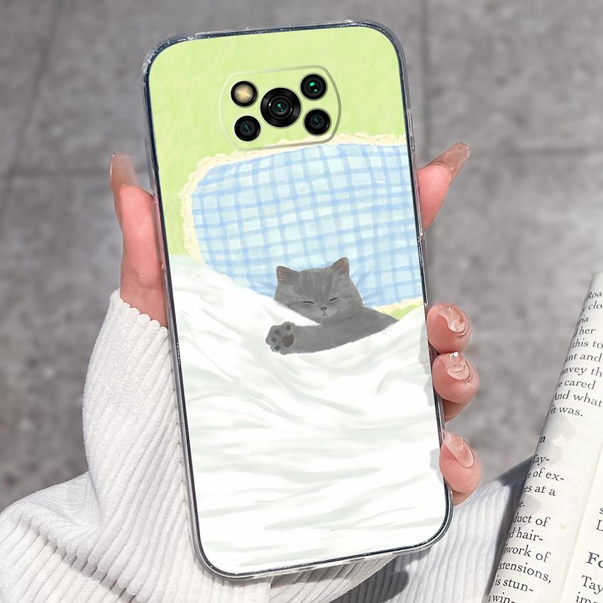 Clear Phone Case For Xiaomi Poco X3 X4 NFC X5 X6 X7 Pro F4 GT F5 Soft TPU Casing Retro Pocket Watch Patterns Shockproof Shell For Xiaomi Cover Capa
