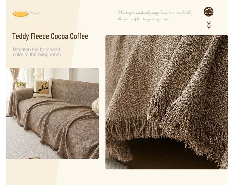 Universal Non-Slip Chenille Sofa Cover – Autumn/Winter, Dirt-Resistant, Full Coverage Cushion Protector