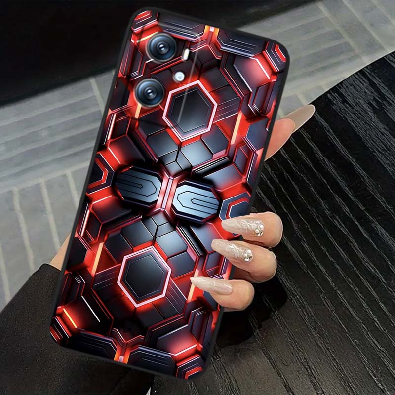 Technologie Kunst Illustration Für OPPO Reno 5 6 7 A96 A40 A58 Realme GT A74 A78 Neo2 A74 A78 Find X5 X3 X7 X8 Schwarze Handyhülle