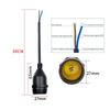 Universal E27 Lamp Holder Copper Screw Thread Waterproof Lamp Base Flame Retardant Pvc Wire Lamp Holder Outdoor Use