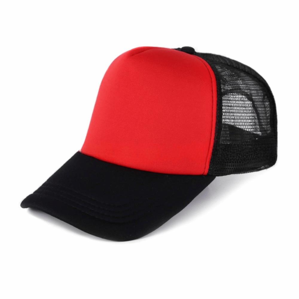 Fashion Spong Mesh Baseball Cap Breathable Adjustable Peaked Cap Wide Brim Sunscreen Hat Outdoor Sports