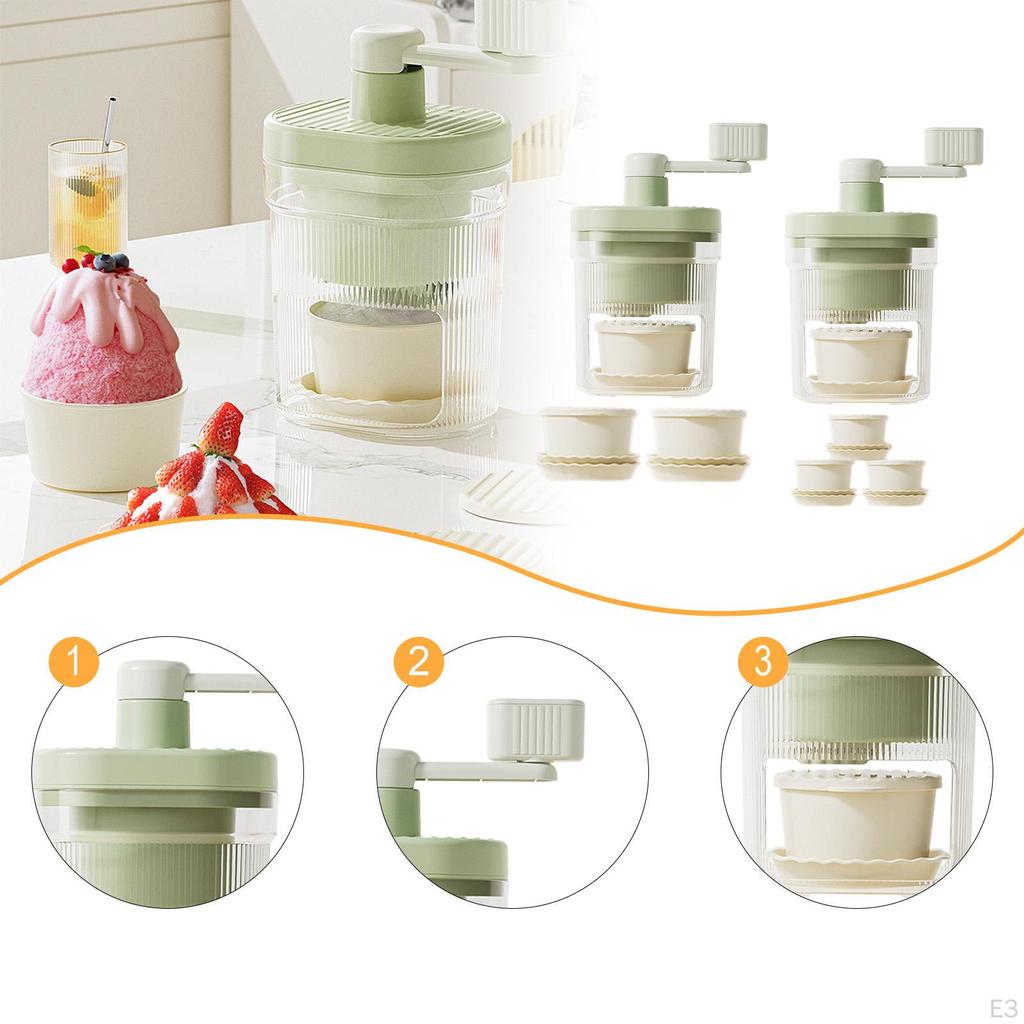 Hand Crank Ice for Snow Cones And at Home Or Outdoor Gatherings