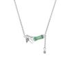 Bamboo Rhyme Necklace Women's Light Luxury Niche Design Clavicle Chain Diamond Pendant Necklace