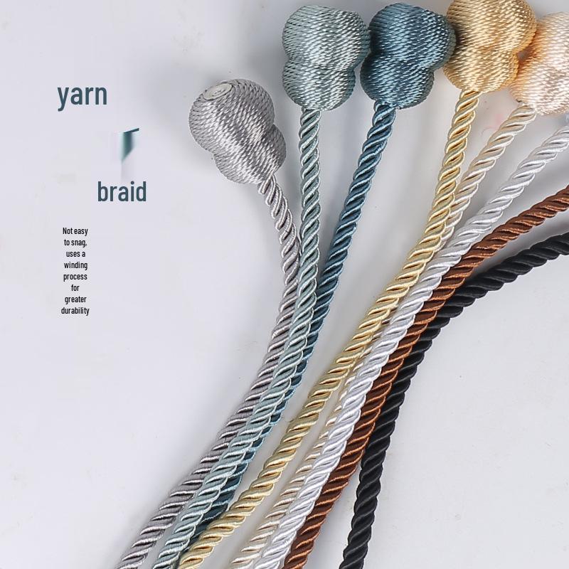 Strong Magnetic Curtain Tiebacks with Gourd Buckle - Modern Style, No Drilling Required