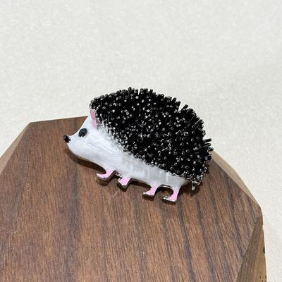 Aukštos klasės animacinis emaliuotas mažo ežiuko segė, madinga, asmeniška, universali gyvūno segė, mieli moteriški krepšio aksesuarai