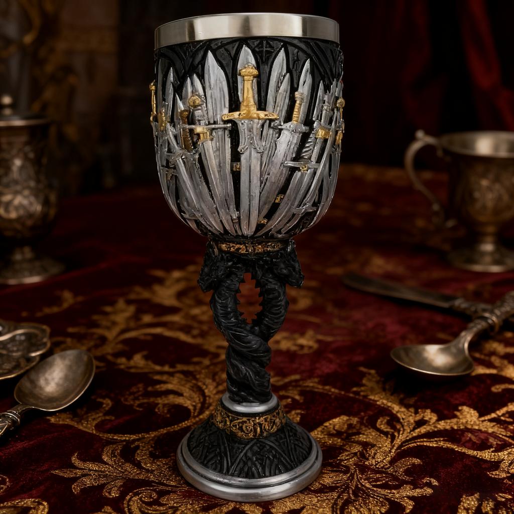 Creative Skull Series Cup Resin Beer Mug 3D Cocktail Goblet 304 Stainless Steel Viking Wine Glass Tumbler Bar Decoration