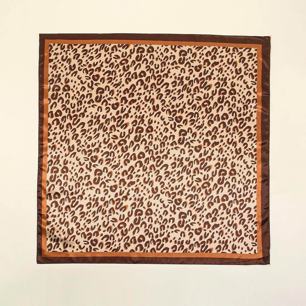 Leopard Print Silk Scarf Wrap For Designer Luxury  Kerchief Neck HeadHair Scarves Bandana Handkerchief Headscarf 90X90Cm