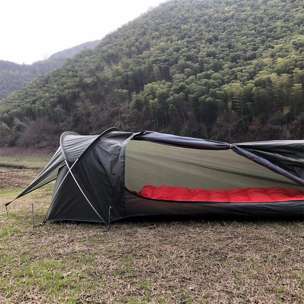 RUSUO Mesh Ultralight 1 Person Tent Waterproof Camping Tent for Outdoor Backpacking Hiking Fishing Tent,