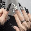 3D Gold Silver Nail Rhinestone Accessories DIY Glamour Nail Decoration 12 Grids Gothic Punk Retro Metal Nail Jewellery