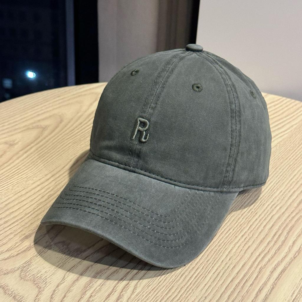 New R Simple Letter Print Soft Top Baseball Cap for Women, Breathable Spring/Summer Trendy Youthful Duckbill Cap for Men, Versatile Korean Style