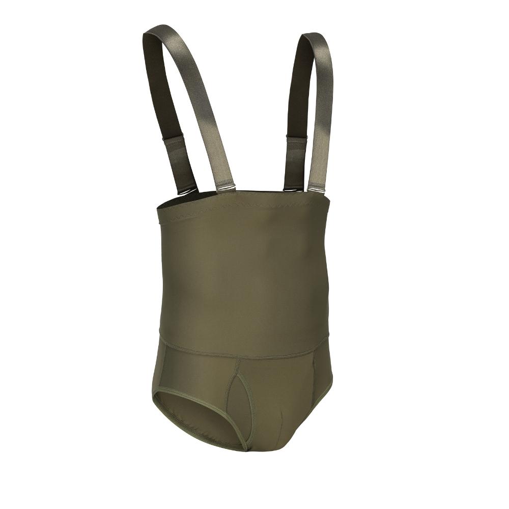 SYPNK03 High Waist Mens Shapewear Compression Tummy Control Briefs With Anti Rolling Suspenders