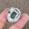 Green Amethyst Genstone Handmade 925 Sterling Silver Jewelry Ring Size 8 KKG-478