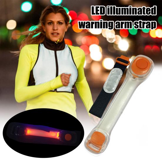 LED Light Up Armband High Visibility Outdoor Sports Flashing Luminous Safety Band Adjustable