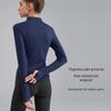 Women's Nude Feeling Slimming Zip-Up Yoga Suit - Long Sleeve Fitness Top for Running & Aerobics