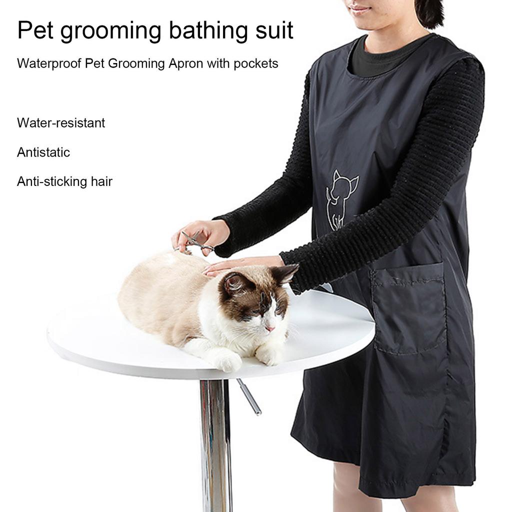 Waterproof Pet Grooming Apron With Hair Resistant DesignS For Cleanliness And Comfortable for Various Pet Daily Care